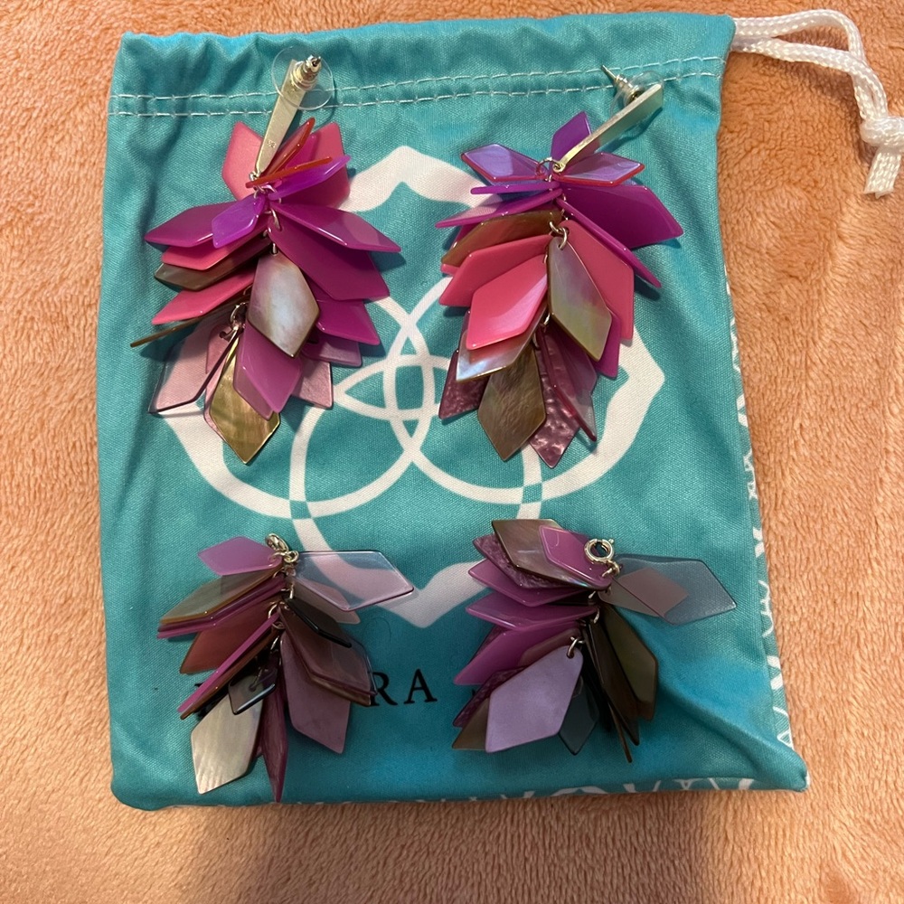Kendra Scott Earrings Pink tassel Gold